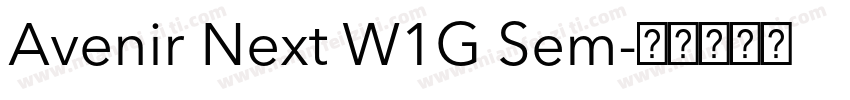 Avenir Next W1G Sem字体转换